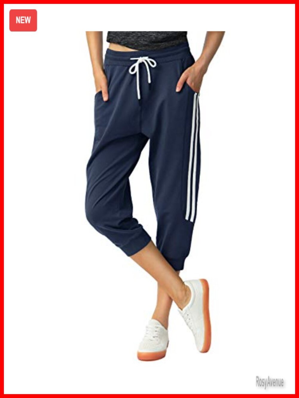 SPECIALMAGIC Women's Cotton Capri Sweatpants Slim Fit Joggers